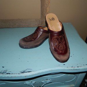 Sofft  Tooled Clog Mule Shoe Size 7M